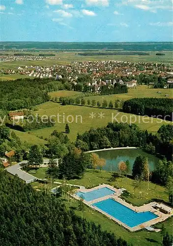 AK / Ansichtskarte Bad_Woerishofen Schwimmbad am Sonnenbuechlsee Gartenstadt Fliegeraufnahme Cornely Karte Nr 15037 Bad_Woerishofen Kat. Bad Woerishofen