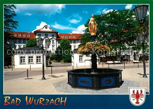 AK / Ansichtskarte Bad_Wurzach Wurzacher Schloss mit Marienbrunnen Moorheilbad Allgaeu Bad_Wurzach Kat. Bad Wurzach