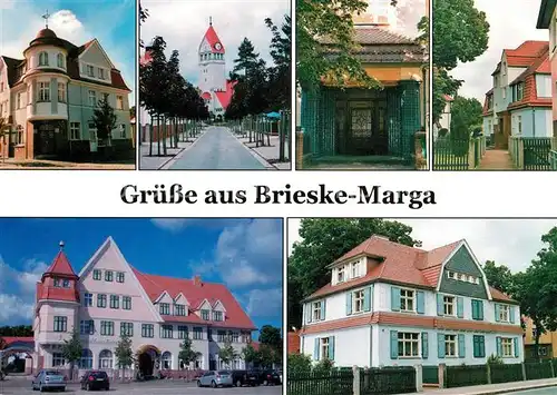 AK / Ansichtskarte Marga_Brieske Alte Post Lutherkirche Schule Parkstrasse Gasthaus Briesker Strasse 11 