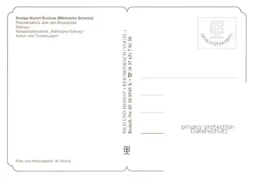 AK / Ansichtskarte Buckow_Maerkische_Schweiz Blick ueber den Buckowsee Rathaus Klinik Kultur  und Tourismusamt Buckow_Maerkische_Schweiz Kat. Buckow Maerkische Schweiz