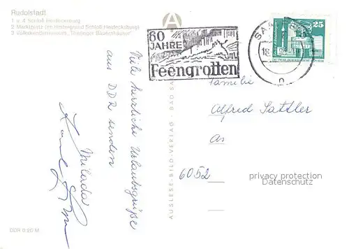 AK / Ansichtskarte Rudolstadt Schloss Heidecksburg Marktplatz Volkskundemuseum Thueringer Bauernhaeuser Rudolstadt Kat. Rudolstadt