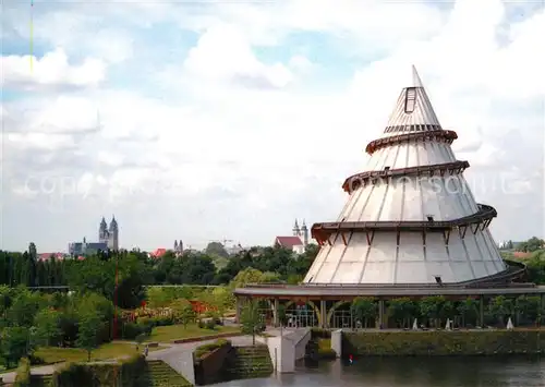 AK / Ansichtskarte Magdeburg Blick vom Elbauenpark Magdeburg Kat. Magdeburg