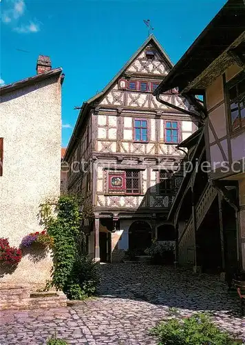 AK / Ansichtskarte Meiningen_Thueringen Buechnersches Hinterhaus Fachwerkhaus Historisches Gebaeude Meiningen Thueringen Kat. Meiningen
