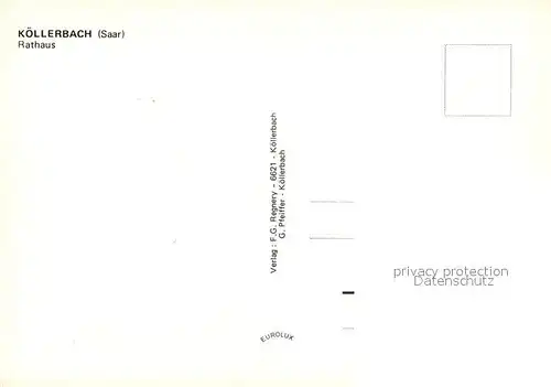 AK / Ansichtskarte Koellerbach Rathaus Koellerbach Kat. Puettlingen