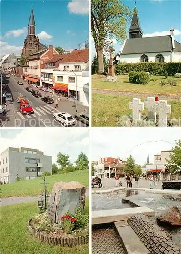 AK / Ansichtskarte Lebach Kirche Schoenstatt Zentrum Fussgaengerzone Brunnen Lebach Kat. Lebach
