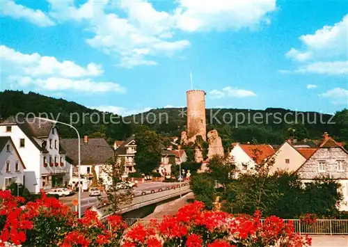 AK / Ansichtskarte Nohfelden Ortsansicht mit Burgturm Nohfelden Kat. Nohfelden