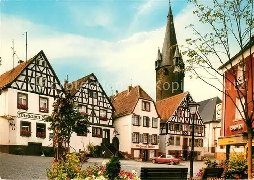 AK / Ansichtskarte Ottweiler Rathausplatz Turm Fachwerkhaeuser Ottweiler Kat. Ottweiler