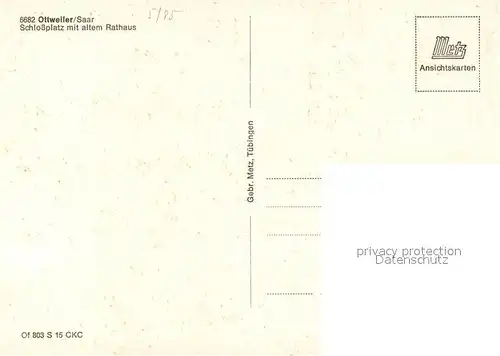 AK / Ansichtskarte Ottweiler Schlossplatz mit altem Rathaus Ottweiler Kat. Ottweiler