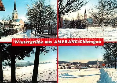AK / Ansichtskarte Amerang Ortsansicht mit Kirche Winterlandschaft Amerang Kat. Amerang