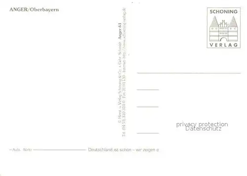 AK / Ansichtskarte Anger_Chiemgau Gesamtansicht mit Alpenpanorama Anger Chiemgau