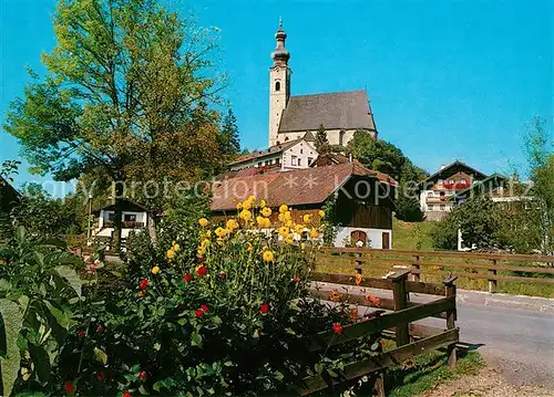 AK / Ansichtskarte Anger_Chiemgau Blick zur Kirche Anger Chiemgau