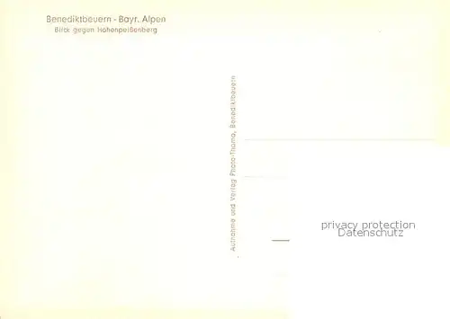 AK / Ansichtskarte Benediktbeuern Panorama Blick gegen Hohenpeissenberg Benediktbeuern Kat. Benediktbeuern