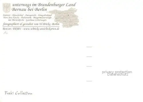 AK / Ansichtskarte Bernau_Berlin Steintor Kuenstlerhof Amtsgericht Kriegsdenkmal Kirche Pulverturm Buergermeisterstrasse Gasthaus Wappen Bernau Berlin Kat. Bernau