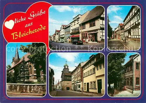 AK / Ansichtskarte Bleicherode Hauptstrasse Neue Strasse Pfarrhaus Marienkirche Rathaus Heimatmuseum Bleicherode Kat. Bleicherode