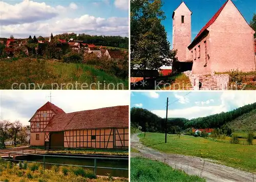 AK / Ansichtskarte Abberode Ortsansicht mit Kirche Bauernhof Abberode Kat. Abberode
