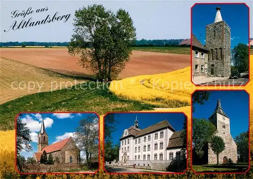 AK / Ansichtskarte Altlandsberg Landschaft Storchenturm OT Seeberg Kirche Rathaus Altlandsberg Kat. Altlandsberg