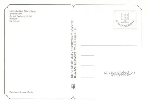 AK / Ansichtskarte Altlandsberg Landschaft Storchenturm OT Seeberg Kirche Rathaus Altlandsberg Kat. Altlandsberg