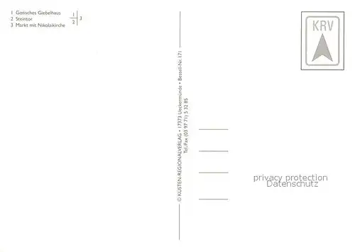 AK / Ansichtskarte Anklam Gotisches Giebelhaus Steintor Markt Brunnen Nikolaikirche Anklam Kat. Anklam