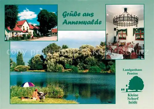 AK / Ansichtskarte Annenwalde_Densow Landgasthaus Pension Angler am See 