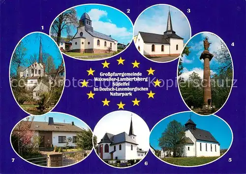 AK / Ansichtskarte Lambertsberg Pfarrkirche Waxweiler Kirche Antonius der Einsiedler Kapelle Lambertsberg Kat. Lambertsberg