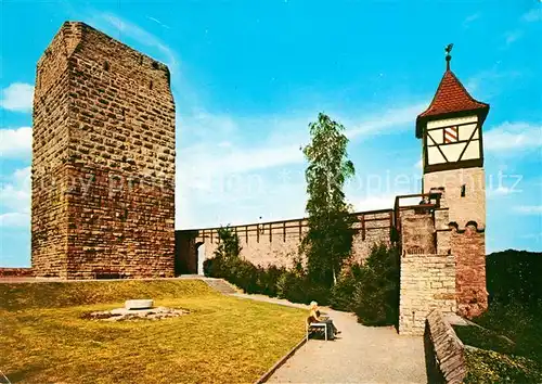 AK / Ansichtskarte Bad_Wimpfen Roter Turm Nuernberger Tuermchen Bad_Wimpfen