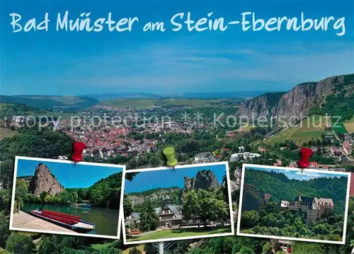 AK / Ansichtskarte Bad_Muenster_Stein_Ebernburg Panorama Burg  Bad_Muenster Kat. Bad Muenster am Stein Ebernburg