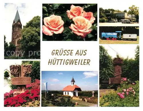 AK / Ansichtskarte Huettigweiler_Ottweiler Grubendenkmal Illtalhalle Pfarrkirche Brunnenanlage Kapelle Huettigweiler_Ottweiler Kat. Ottweiler