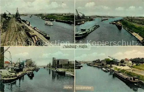 AK / Ansichtskarte Ruhrort Hafenkanal Schiffe Speicher Ruhrort Kat. Duisburg