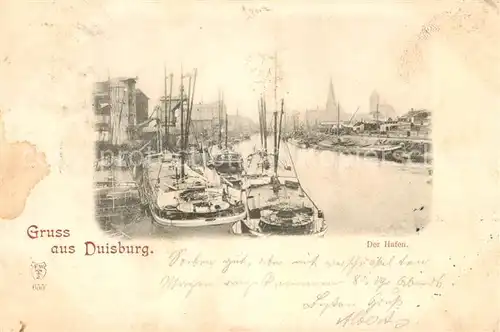 AK / Ansichtskarte Duisburg_Ruhr Hafen Schiffe Duisburg Ruhr Kat. Duisburg