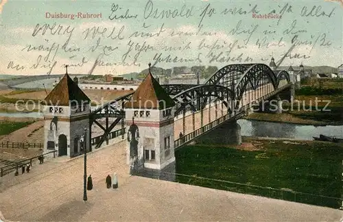 AK / Ansichtskarte Ruhrort Rheinbruecke Ruhrort Kat. Duisburg