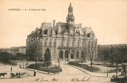 AK / Ansichtskarte Limoges_Haute_Vienne Hotel de Ville Limoges_Haute_Vienne Kat. Limoges