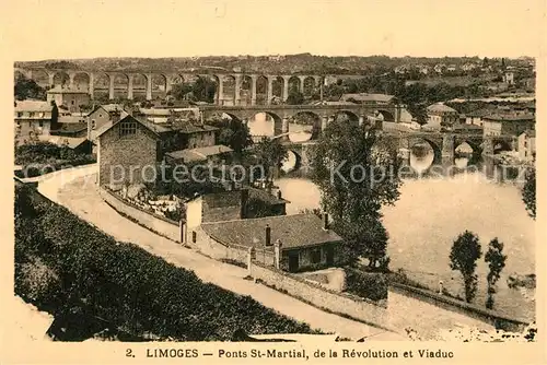 AK / Ansichtskarte Limoges_Haute_Vienne Ponts Saint Martial Revolution Viaduc Limoges_Haute_Vienne Kat. Limoges