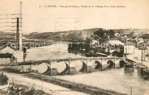 AK / Ansichtskarte Limoges_Haute_Vienne Panorama Pont Saint Etienne Limoges_Haute_Vienne Kat. Limoges