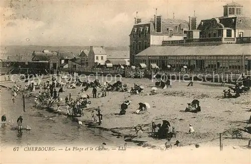 AK / Ansichtskarte Cherbourg_Octeville_Basse_Normandie Plage Chateau Cherbourg_Octeville Kat. Cherbourg Octeville