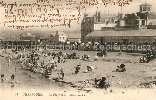 AK / Ansichtskarte Cherbourg_Octeville_Basse_Normandie Plage Casino Cherbourg_Octeville Kat. Cherbourg Octeville