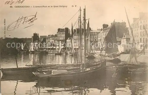 AK / Ansichtskarte Cherbourg_Octeville_Basse_Normandie Avant Port Quai Caligny Cherbourg_Octeville Kat. Cherbourg Octeville