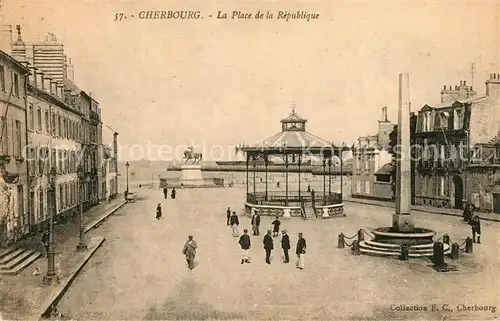 AK / Ansichtskarte Cherbourg_Octeville_Basse_Normandie Place de la Republique Cherbourg_Octeville Kat. Cherbourg Octeville