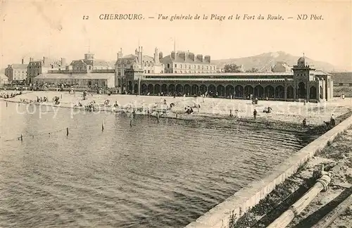 AK / Ansichtskarte Cherbourg_Octeville_Basse_Normandie Panorama Plage Fort du Roule Cherbourg_Octeville Kat. Cherbourg Octeville