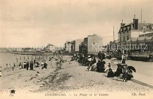 AK / Ansichtskarte Cherbourg_Octeville_Basse_Normandie Plage Casino Cherbourg_Octeville Kat. Cherbourg Octeville