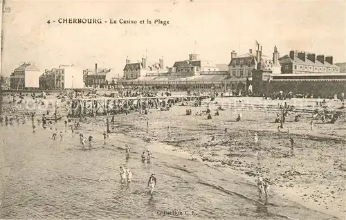 AK / Ansichtskarte Cherbourg_Octeville_Basse_Normandie Casino Plage Cherbourg_Octeville Kat. Cherbourg Octeville