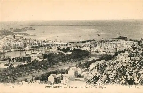 AK / Ansichtskarte Cherbourg_Octeville_Basse_Normandie Panorama Port Digue Cherbourg_Octeville Kat. Cherbourg Octeville
