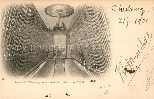 AK / Ansichtskarte Cherbourg_Octeville_Basse_Normandie Arsenal Salle Armes Cherbourg_Octeville Kat. Cherbourg Octeville