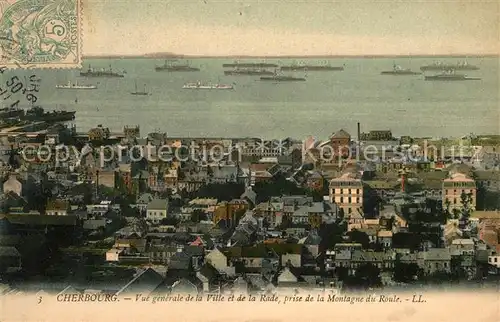 AK / Ansichtskarte Cherbourg_Octeville_Basse_Normandie Panorama Ville Rado Montagne du Roule Cherbourg_Octeville Kat. Cherbourg Octeville
