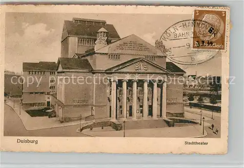 AK / Ansichtskarte Duisburg_Ruhr Stadttheater Duisburg Ruhr Kat. Duisburg