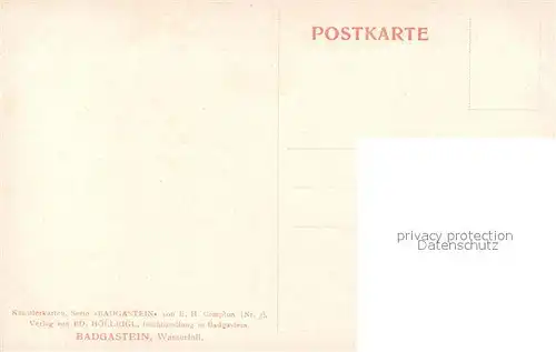AK / Ansichtskarte Badgastein Wasserfall Badgastein Kat. Bad_Gastein