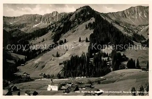 AK / Ansichtskarte Baad_Mittelberg_Kleinwalsertal mit Hochalmpass Bergunt und Derrental Baad_Mittelberg Kat. Mittelberg