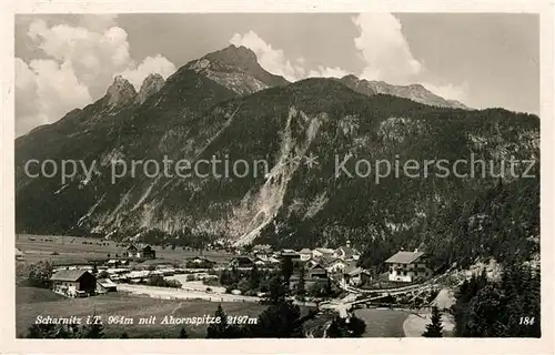 AK / Ansichtskarte Scharnitz mit Ahornspitze Scharnitz Kat. Scharnitz