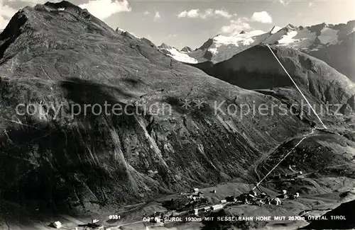 AK / Ansichtskarte Obergurgl_Soelden_Tirol mit Sesselbahn Hohe Mut oetztal Obergurgl_Soelden_Tirol Kat. Soelden_oetztal