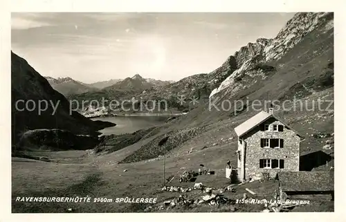 AK / Ansichtskarte Ravensburgerhuette am Spuellersee Ravensburgerhuette Kat. Vorarlberg