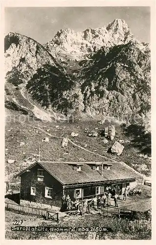 AK / Ansichtskarte Sarotlahuette mit Zimba Sarotlahuette